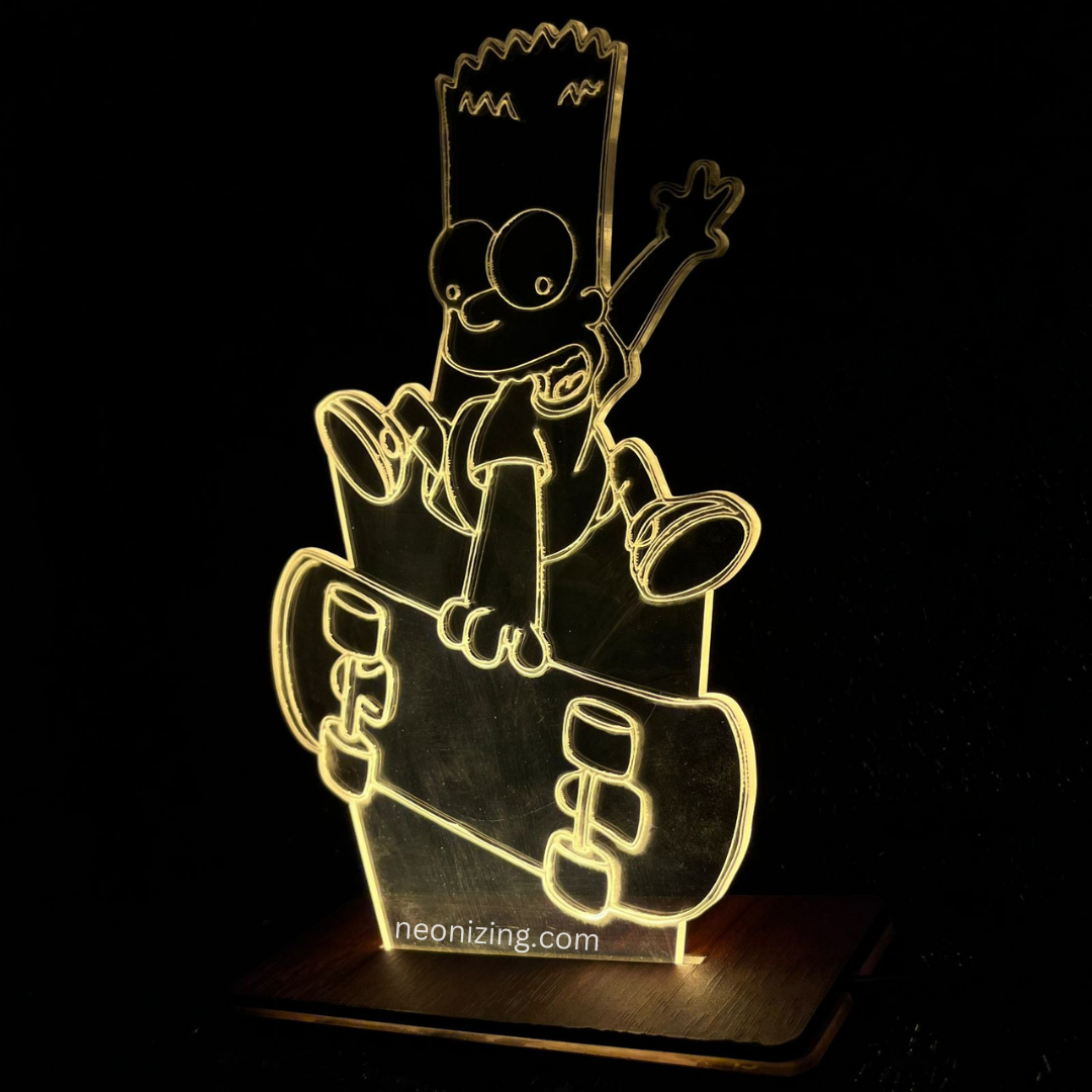 Bart Simpson LED Lamp - Brighten Your Space with Springfield’s Prankster