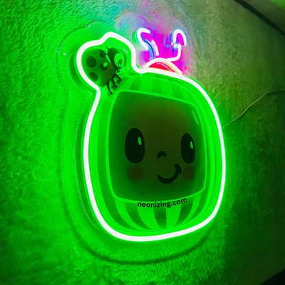 Cocomelon Neon Artwork - Brighten Your Kid’s Space with Joyful Glow!