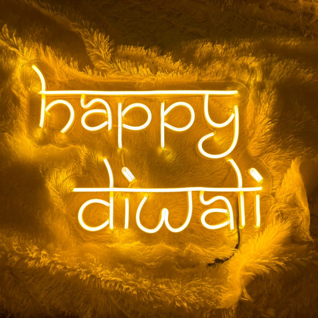 Happy Diwali Neon Sign - Celebrate the Festival of Lights
