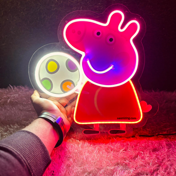 Peppa Pig Neon Artwork - Snort-Tacular Pig's Playtime Delight