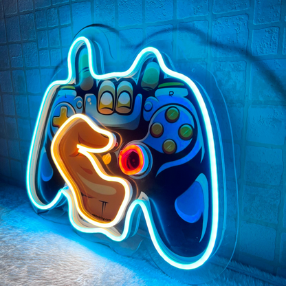 Gaming Console Neon Artwork - The Artwork for Gaming Realms