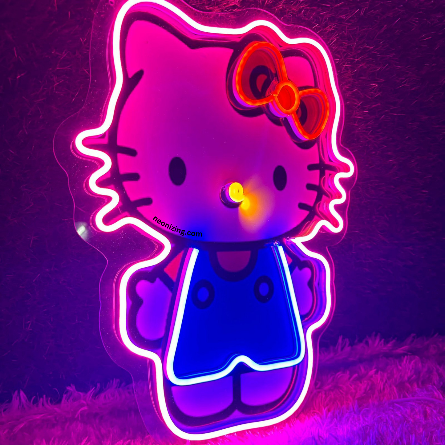 Hello Kitty Neon Artwork - Charming Kitty Glow