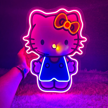 Hello Kitty Neon Artwork - Charming Kitty Glow