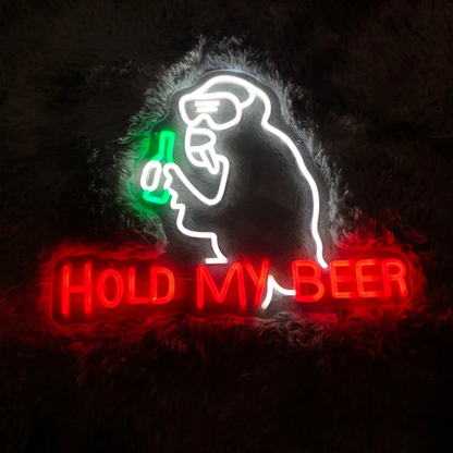 Hold My Beer Neon Sign - Infuse Your Space with the Spirit of Laid-Back Coolness