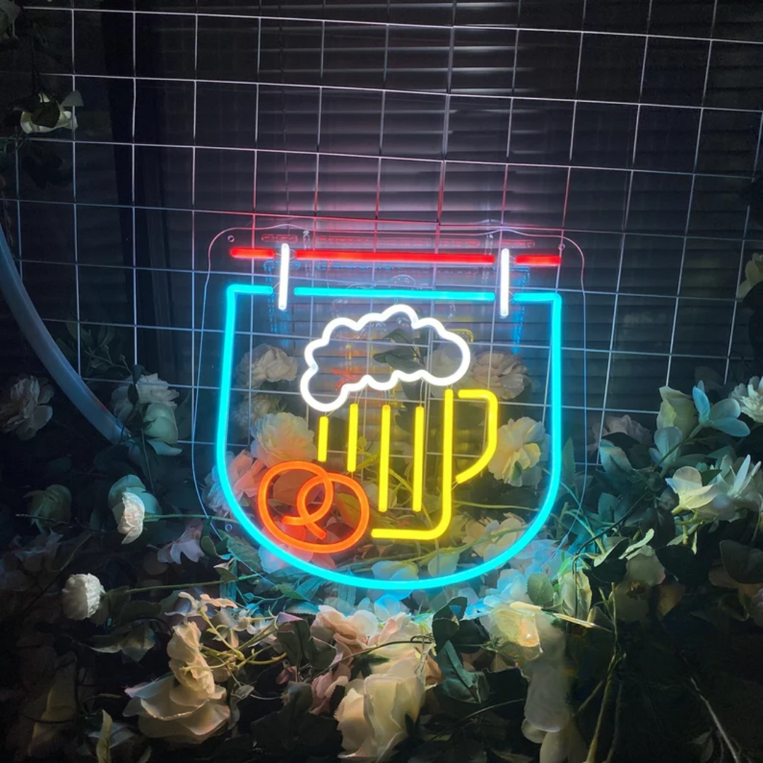 Beer Mug Neon Sign - Embrace the Radiance of Happy Hours