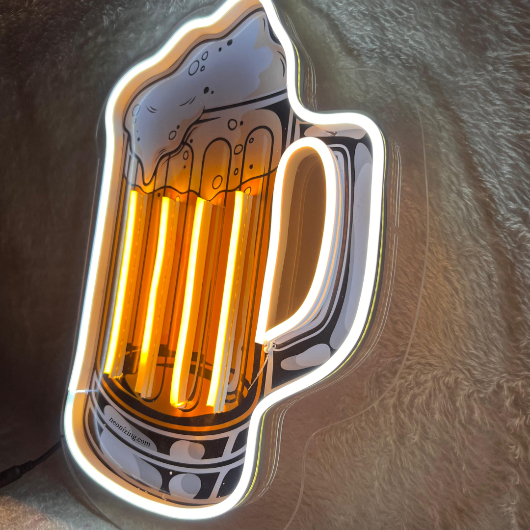 Beer Mug Neon Artwork - Cheers to Neon Nights