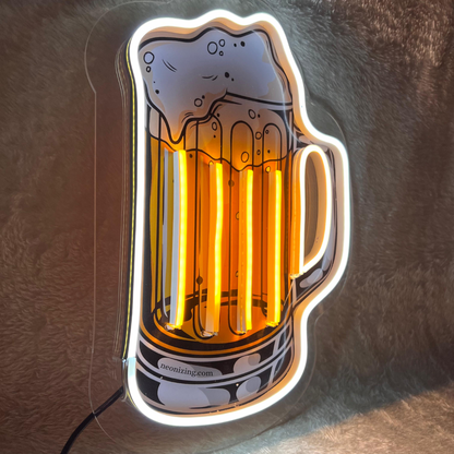 Beer Mug Neon Artwork - Cheers to Neon Nights