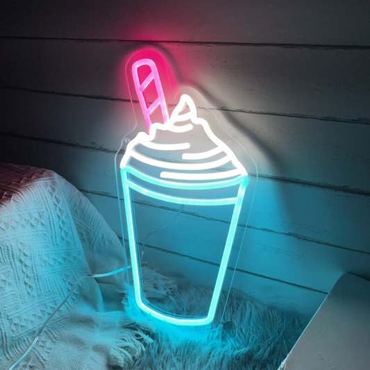 Shake Glass Neon Sign - Stir Up Fun and Vibrancy!