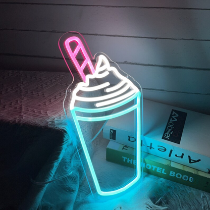 Shake Glass Neon Sign - Stir Up Fun and Vibrancy!