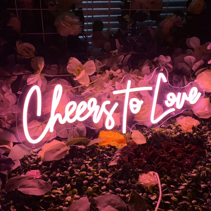 Cheers to Love Neon Sign - A Glowing Symbol for Lovebirds