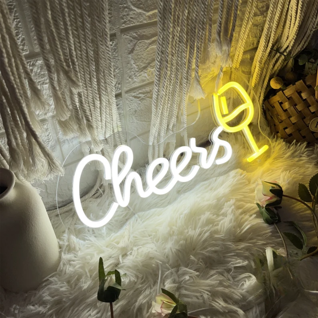 Cheers Neon Sign - Vibrant Neon Sign for Celebrations