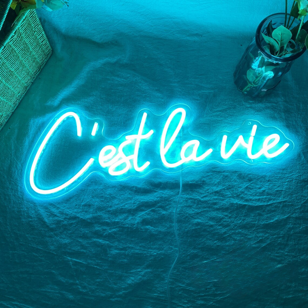 C'est la Vie Neon Sign - Illuminate Your Space with French Elegance!