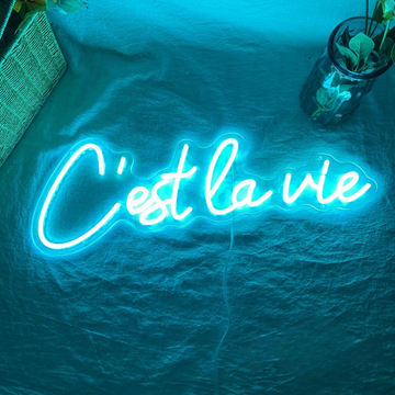 C'est la Vie Neon Sign - Illuminate Your Space with French Elegance!