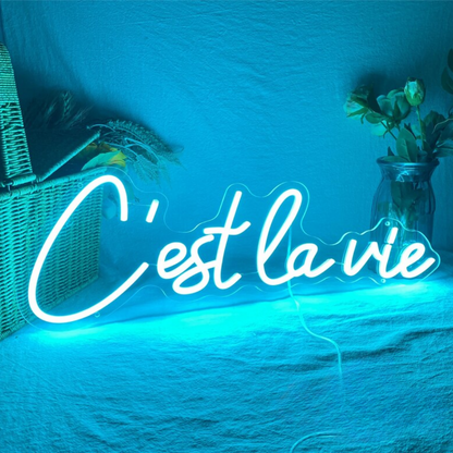 C'est la Vie Neon Sign - Illuminate Your Space with French Elegance!