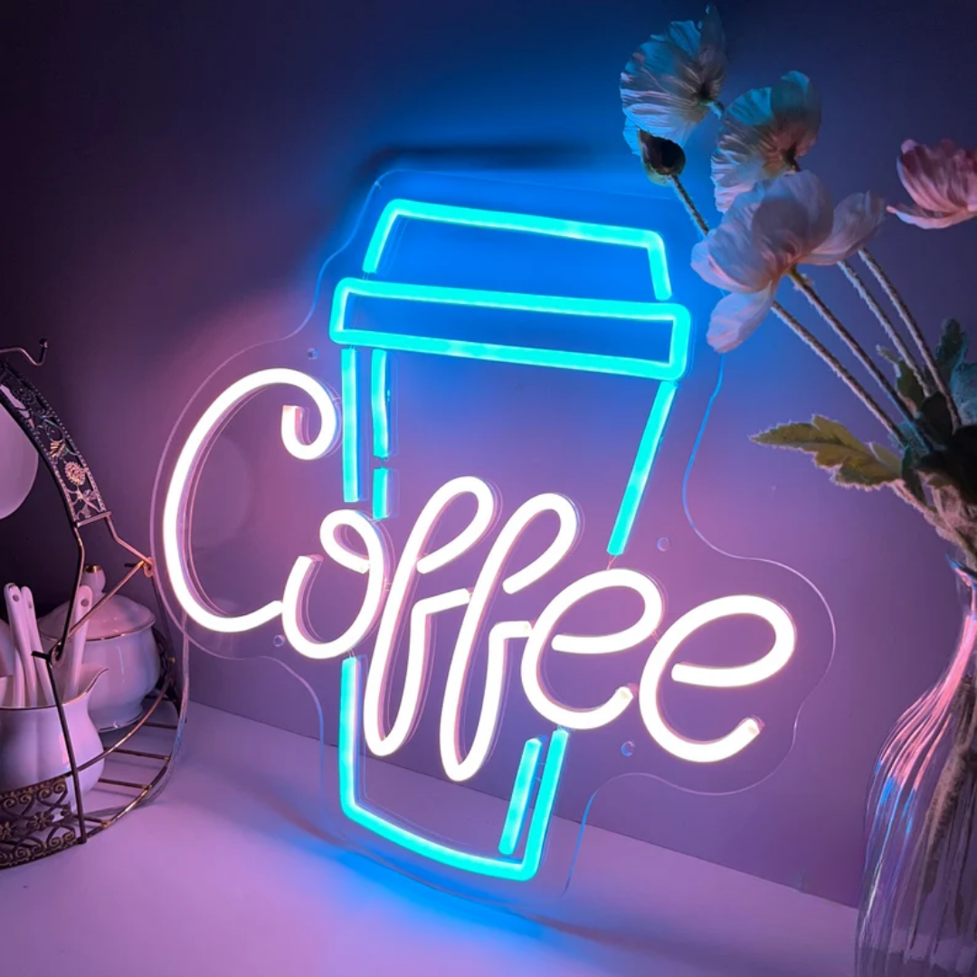 Coffee Neon Sign - Brewtiful Glow for Stylish Interiors!