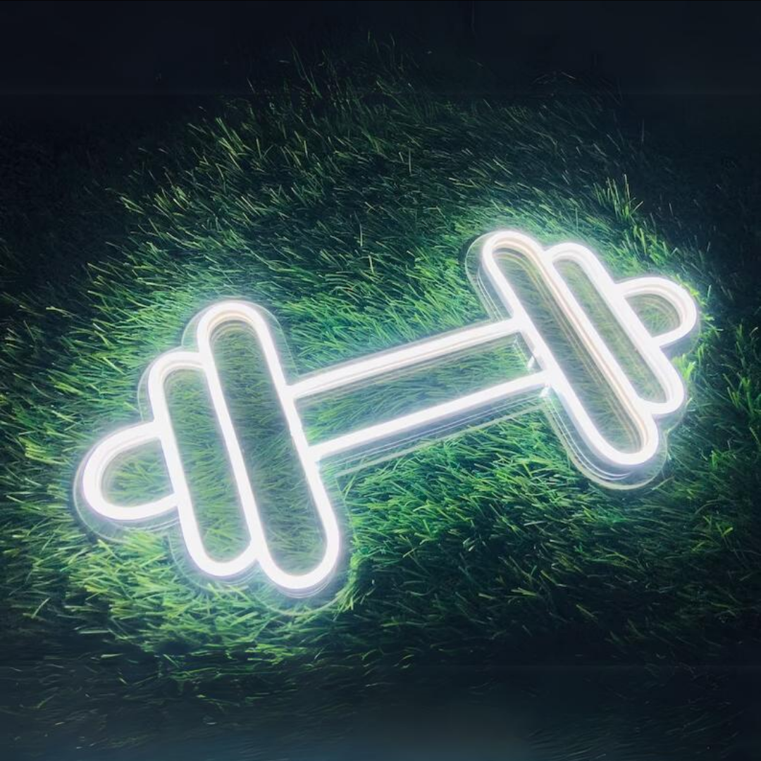 Dumbbell Neon Sign - Gym Motivation in Neon for Fitness Lovers!