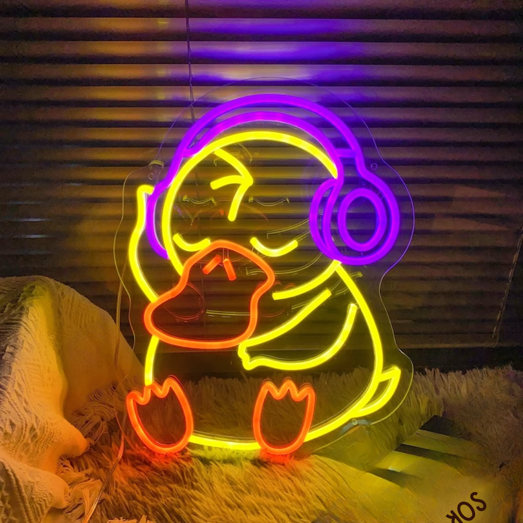Cool Duck Neon Sign - Infuse Your Space with the Spirit of Quack Coolness 18 by 18 Inches