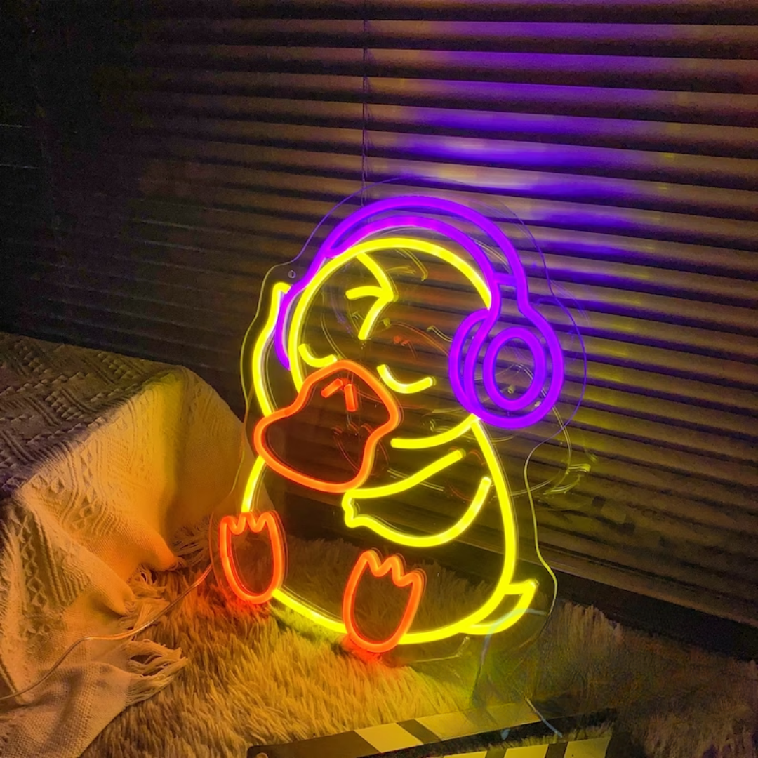 Cool Duck Neon Sign - Infuse Your Space with the Spirit of Quack Coolness 18 by 18 Inches