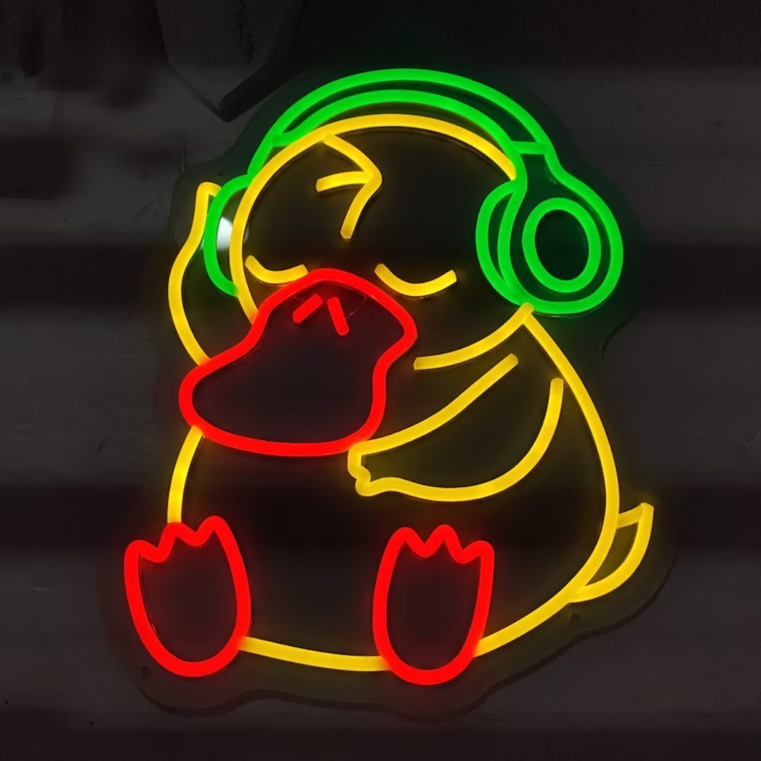 Cool Duck Neon Sign - Infuse Your Space with the Spirit of Quack Coolness 18 by 18 Inches