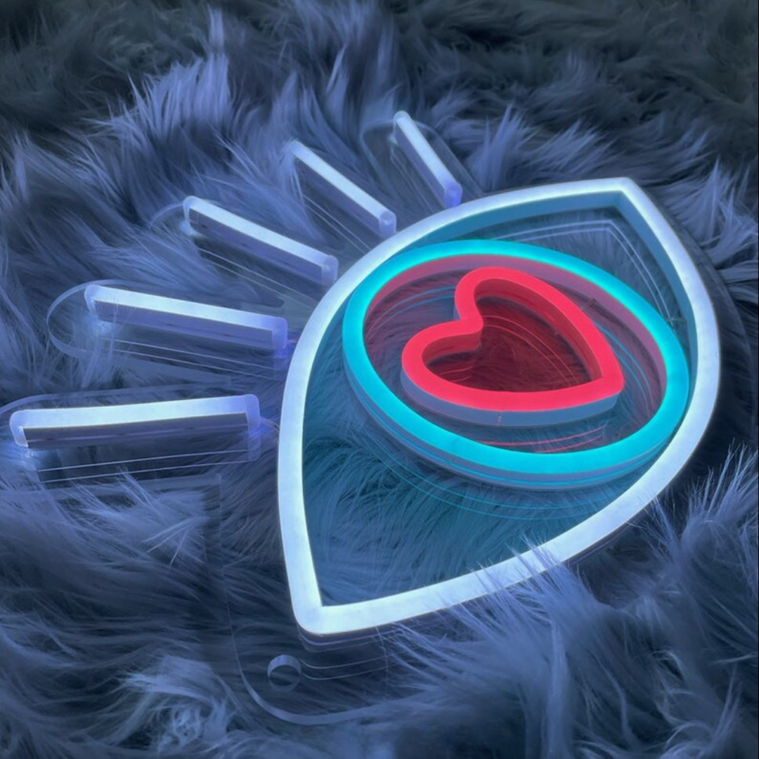 Evil Eye Neon Sign- Eye of Protection for a Radiant Aura!