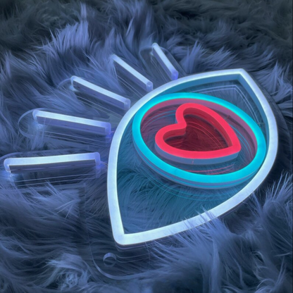Evil Eye Neon Sign- Eye of Protection for a Radiant Aura!