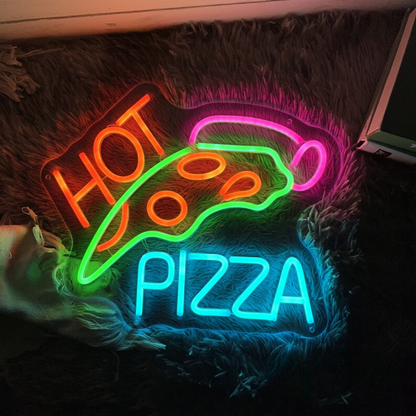 Hot Pizza Neon Sign - lluminate Your Space with Crave-Worthy Vibes