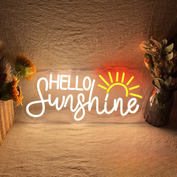 Hello Sunshine Neon Sign - Shine Your Space with Sunny Vibes