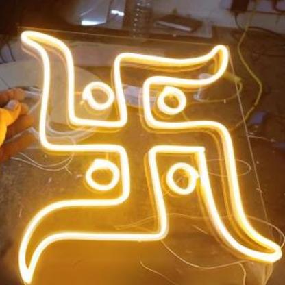 Swastik Neon Sign - Light Up Your Space with Blessings
