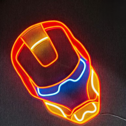 Iron Man Neon Sign - Light Up Your Marvel Corner with Super Elegance