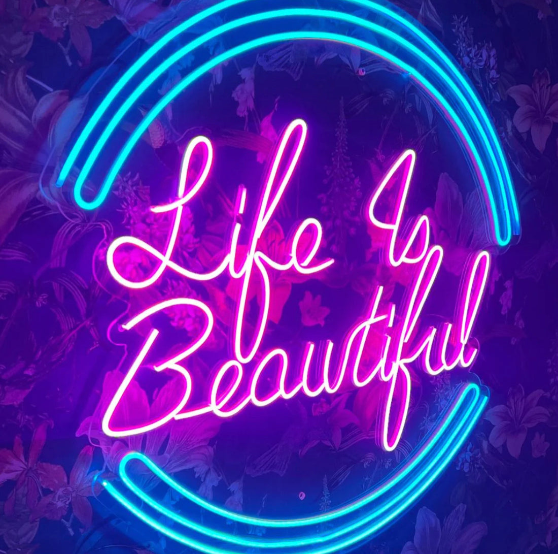 Life is Beautiful Neon Sign - Illuminate the Beauty of Every Moment!