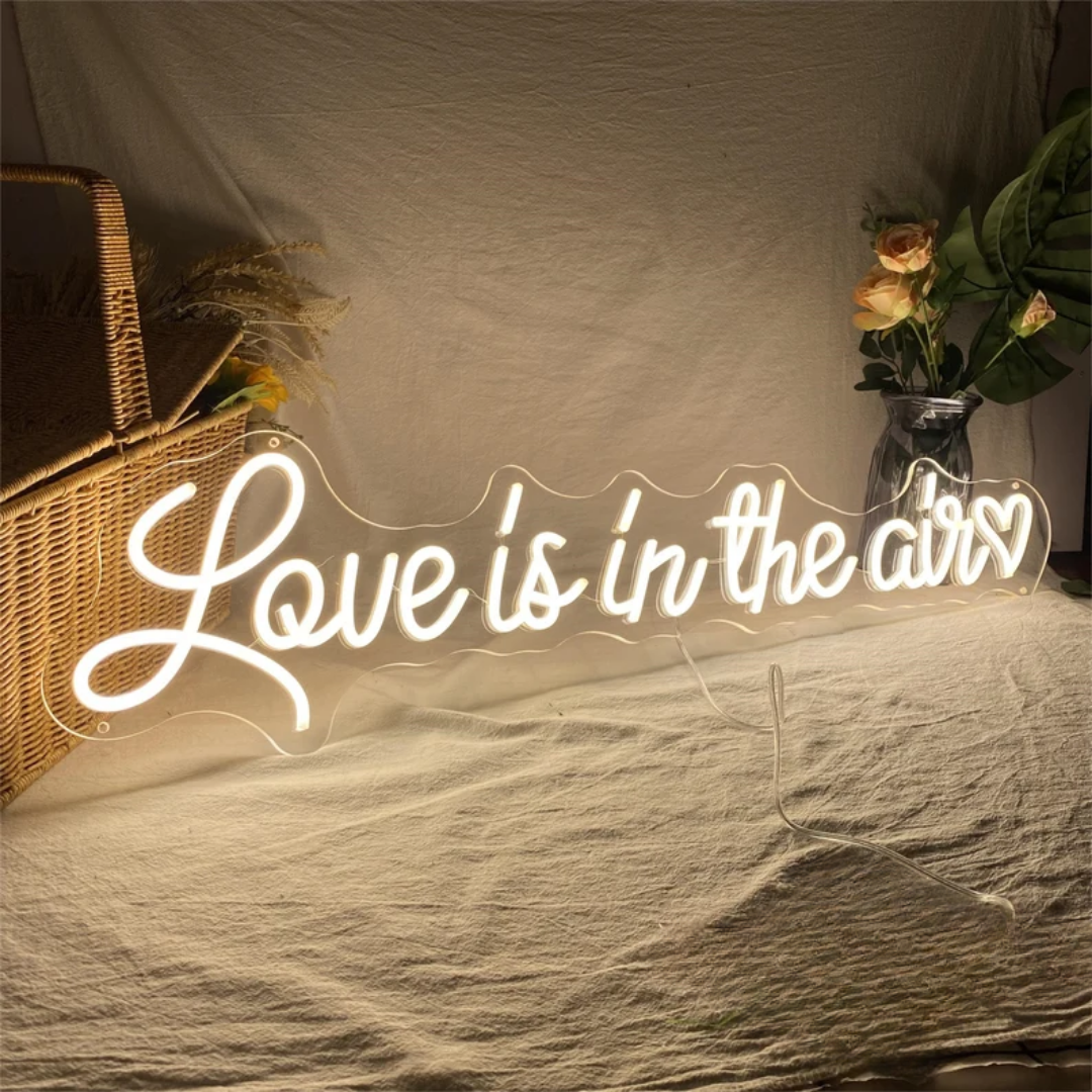 Love is in the Air Neon Sign - A Luminous Celebration of Endless Love