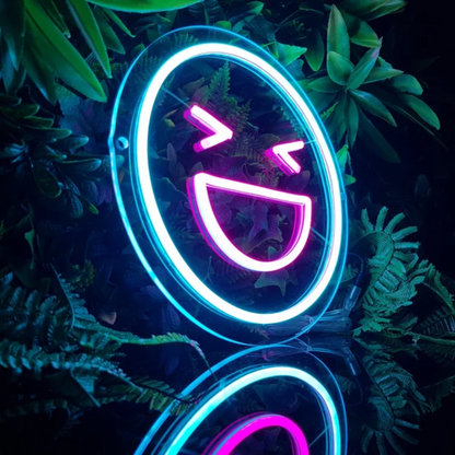 Laughing Emoji Neon Sign - Spread Smiles in Neon