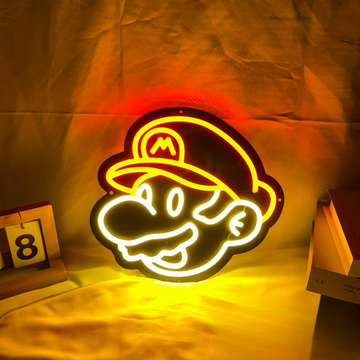 Mario Neon Sign - Light Up Your Space with Gaming Vibes