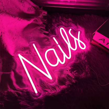 Nails Neon Sign -  Embrace the Glowing Spirit of Nails