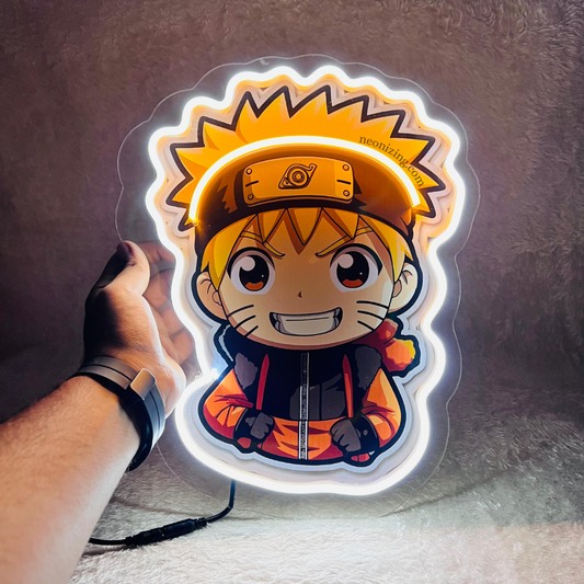 Baby Naruto Neon Artwork - Little Hero in Neon