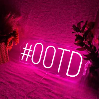 #OOTD Neon Sign - The Ultimate Glow for Fashion Enthusiasts