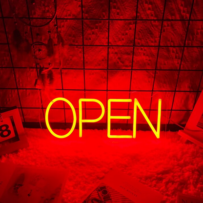 OPEN Neon Sign - Glowing Gateway to Your Business 8 by 14 Inches