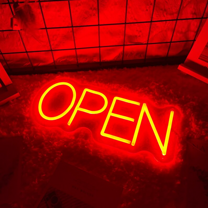 OPEN Neon Sign - Glowing Gateway to Your Business 8 by 14 Inches