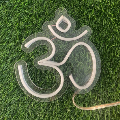 Om Neon Sign - Radiate Peace and Serenity 12 by 12 Inches