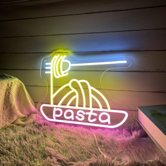 Pasta Neon Sign - Where Neon Invites You to Pasta Heaven