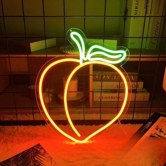 Peach Neon Sign - Light Up Your Space with Peach Vibes