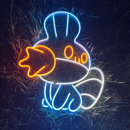 Mudkip Pokemon Neon Sign - A Luminous Celebration of Water Type Fun