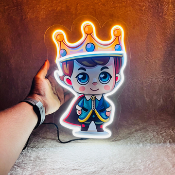 Baby Prince Neon Artwork - Majestic Baby's First Art