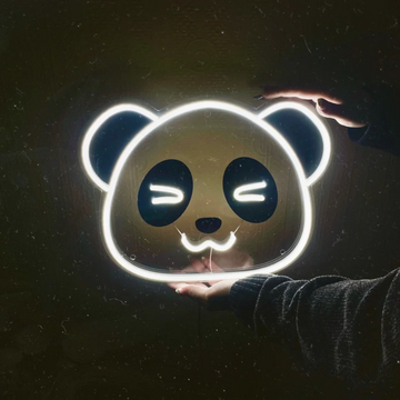 Panda Neon Sign - Light Up Your World with Panda Smile 16 by 16 Inches