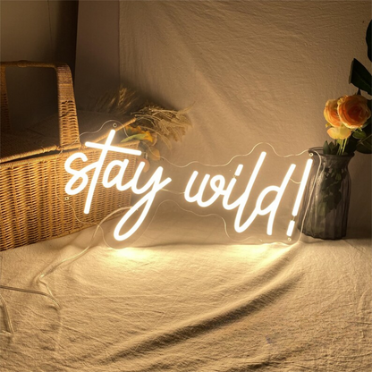 Stay Wild Neon Sign - Wild Spirit Glow