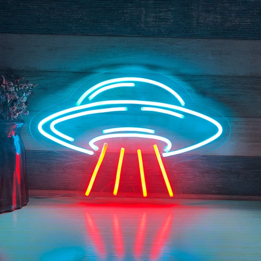 UFO Neon Sign - Light Up Your Space with Alien Aesthetics