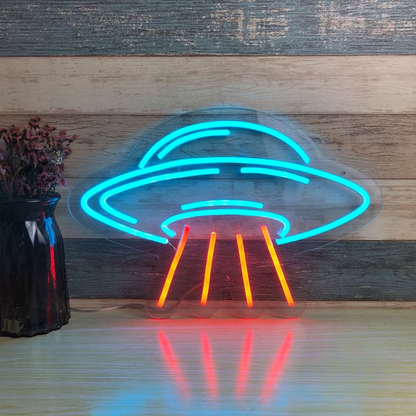 UFO Neon Sign - Light Up Your Space with Alien Aesthetics