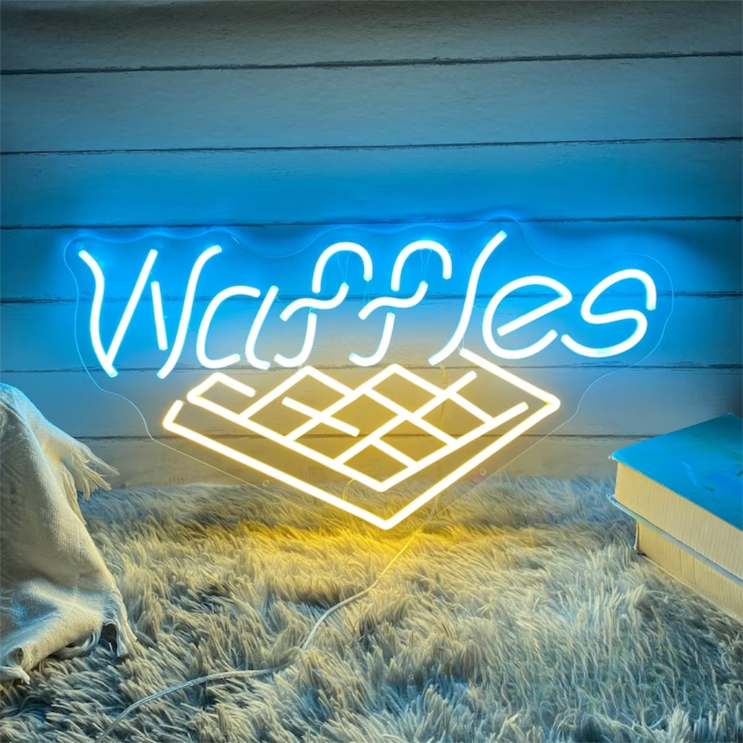 Waffle Neon Sign - Waffle Wonderland Glow