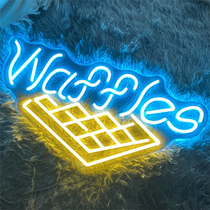 Waffle Neon Sign - Waffle Wonderland Glow