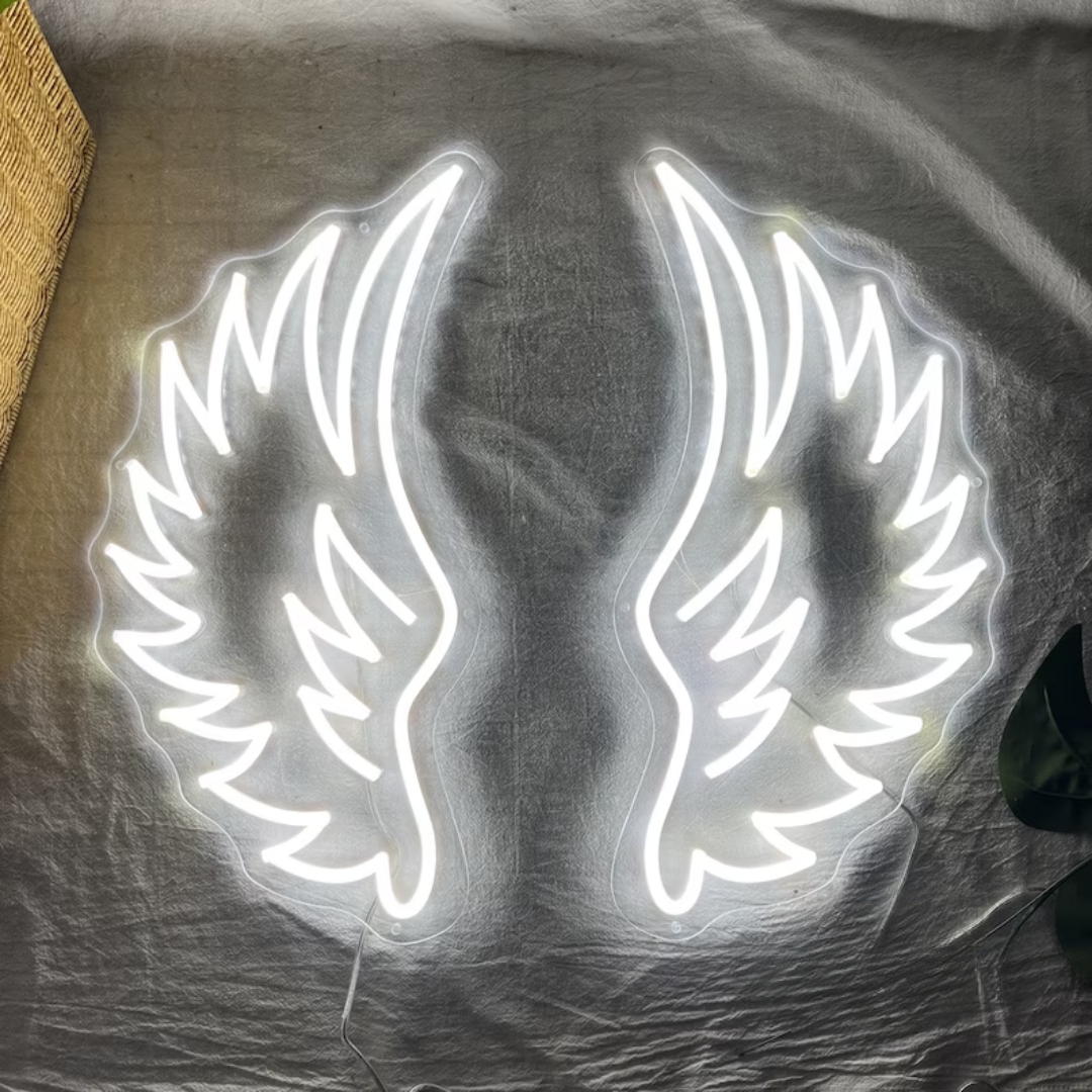 Wings Neon Sign - Light Up Your Space with Heavenly Aesthetics